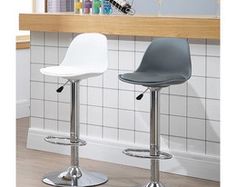 Bar Stool Modern Leather Swivel Adjustable Height