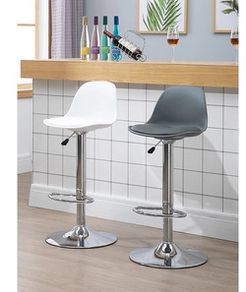 Bar Stool Modern Leather Swivel Adjustable Height