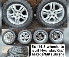 5x114.3 Wheels to suit Hyundai/Kia/ Mazda/Mitsubishi with 4x 235/60/16" Toyo All terrain tyres.