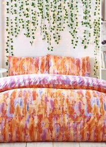 Bnip reversible tie dye double duvet cover new
