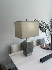 Stunning designer table lamp by designer Uttermost . Quick sale needed