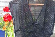 Sheer Black Dot Top