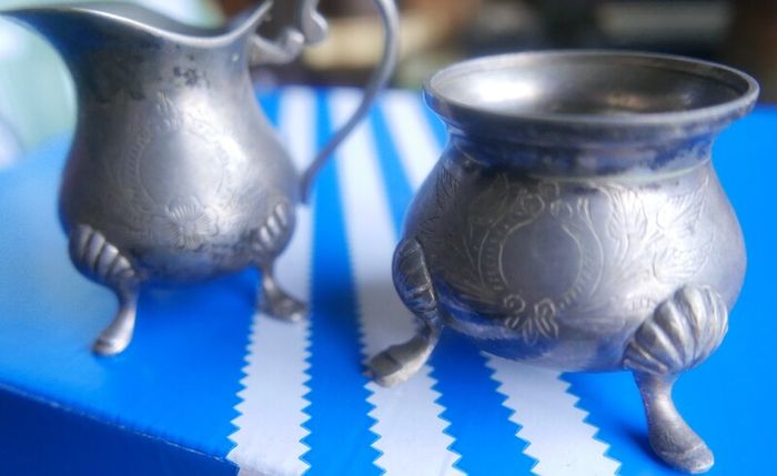 Vintage Silverplate Creamer And Sugar Bowl