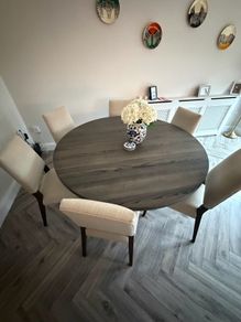 Solid Cherry Wood Extendable Dining Table 6 Seater