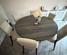 Solid Cherry Wood Extendable Dining Table 6 Seater