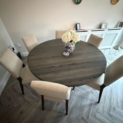 Solid Cherry Wood Extendable Dining Table 6 Seater