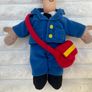 Postman Pat approx. 22 cm. Plush Plastic head Is too loose with glasses and red bag Used Please see photos Image 6
