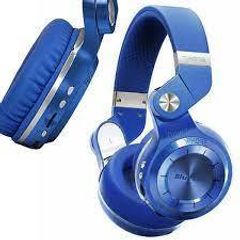 BLUEDIO Wireless Bluetooth 4.1 Headphones with Mic Blue