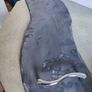 Natural Lovely Slate Serving Tray Chrome Antler Handles Image 2