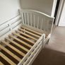 Solid wood White Single Bed FRAME (mattress size 90x190cm) Image 5