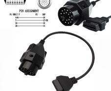 Car OBD Extension Cable OBD II Adapter for BMW 20 pin to OBD2 16 PIN Female Connector e36 e39 X5 Z3 for BMW 20pin to 16pin