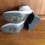Ladies Grey Faux Suede High block heel ankle boots Size 4 Image 3