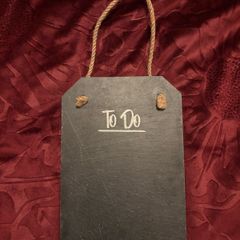 natural slate hanging notice chalkboard