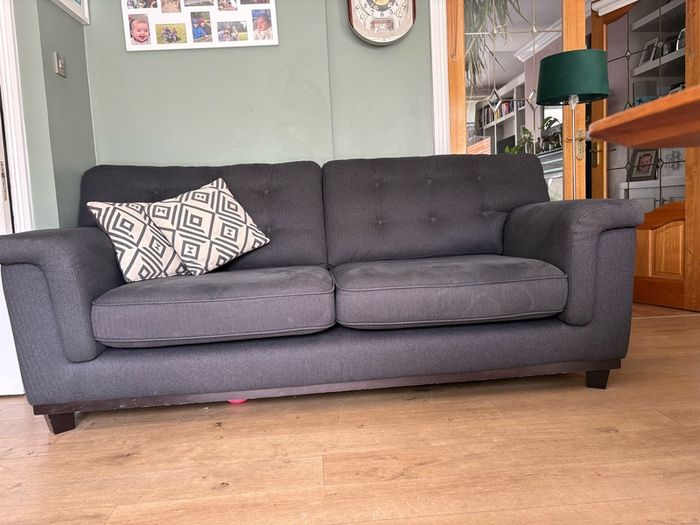 3 seater sofa and footstool