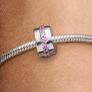 Pandora Pink Sparkling Row Clip Charm Image 2