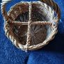 Wicker bottle basket with carry handle Image 3