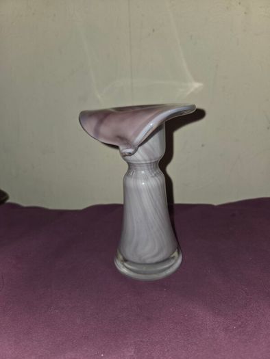 Glass Tulip Candlestick Holder