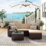 Garden Sofa with Table Garden Furniture Set with Cushions Image 6