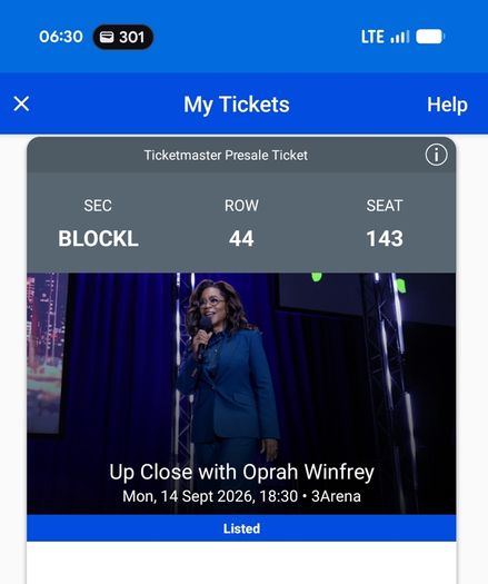 Oprah Winfrey in Dublin