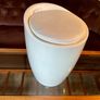Wenko Rare Y2K Storage Stool Seat with White Faux Leather Lid Image 2