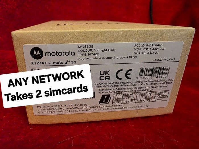 Motorola G84 5G - 256GB - Factory Unlocked - Duel Sim