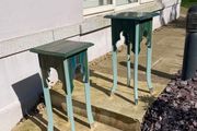 Pair of tall lamp tables