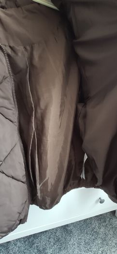 Primark Brown Diamond Quilted Puffer Jacket Coat size L
