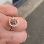 Turkish Style Ruby Emerald Crystal Silver Gold Ring Image 3