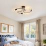 NEW SALE | Industrial Ceiling Light 3 Way, Semi-Flush Ceiling Light Black Metal E27 Base, Chandelier Ceiling Lighting Fixture for Bedroom Living Dining Room Hallway Image 5