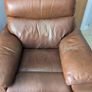 Brown Leather Reclining Chair. (Manual) Image 2