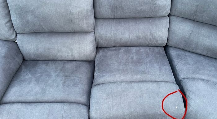 grey  recliner corner sofa