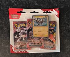 FREE Tracked Shipping. Pokemon Destined Rivals 3-Pack blister (Zebstrika)