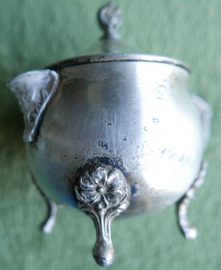 Vintage  Silver Plated Mustard Condiment Pot