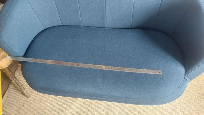 Fabulous Neat and Sturdy Two Seater Sofa on Wooden Legs in Excellent Condition