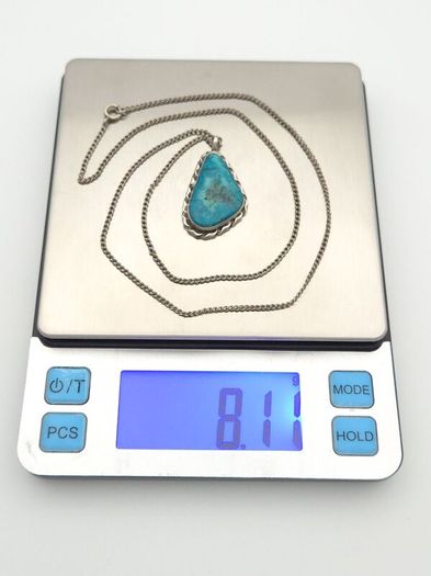 Vintage 925 Sterling Silver & Turquoise Necklace