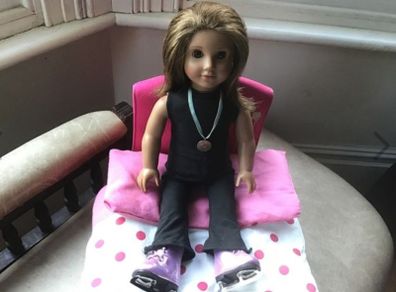 American girl doll and bed
