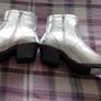 Silver short cowboy style boots Image 2