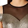 Coast Jiana Metallic Bardot Gold Dress Image 5