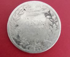 England 1886 Victoria 90% Silver One Shilling Coin