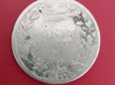 England 1886 Victoria 90% Silver One Shilling Coin