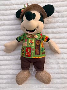 Disney Mickey Mouse Main Attraction Enchanted Tiki Room Plush 50th Anniversary approx. 42 cm. Used Please see photos