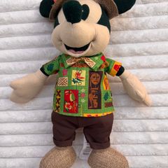 Disney Mickey Mouse Main Attraction Enchanted Tiki Room Plush 50th Anniversary approx. 42 cm. Used Please see photos