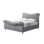 Grey Double Bed - Curved Design Image 2