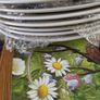 Set of 7 plates by kiln craft Maine b s 6748 dinner plates Maine 30 cm. dimeter made in England c 2000 microwave and dishwasher safe. Image 4