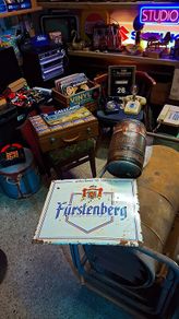 Vintage Furstenberg Lager enamel sign