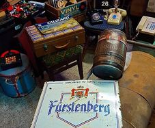Vintage Furstenberg Lager enamel sign