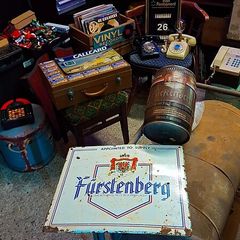 Vintage Furstenberg Lager enamel sign