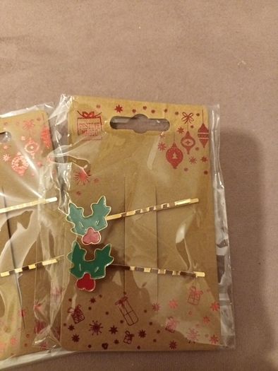 3 x christmas hair slides