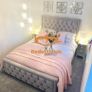 Ottoman Bed Frame Velvet Gas Lift Princes Rectangle Double & King Size Bed Image 7