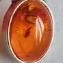 Natural amber sterling silver drop earrings Image 4